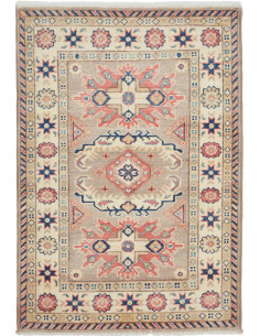 Rug Kazak Afghanistan 85x124 Sandy Beige Coral