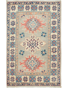 Rug Kazak Afghanistan 60x96 Sage Grey Terracott