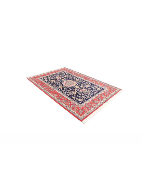 Tappeto Isfahan Persia 157x232 Blu Notte Rosso