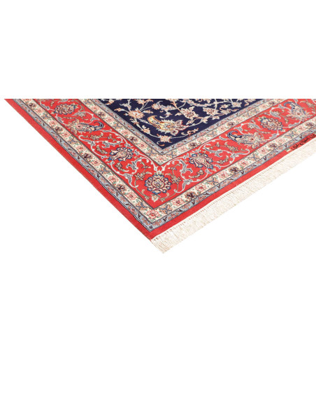 Tappeto Isfahan Persia 157x232 Blu Notte Rosso