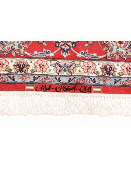 Tappeto Isfahan Persia 157x232 Blu Notte Rosso