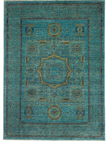 Tappeto Mamlouk Pakistan 173x243 Turchese Oro B