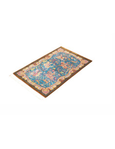 Tappeto Ghom Seta Persia 58x90 Azzurro Turchese 2