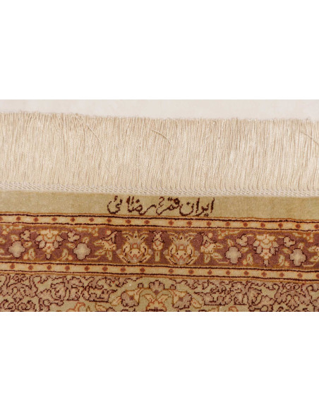 Tappeto Ghom Seta Persia 160x243 Crema Beige Te