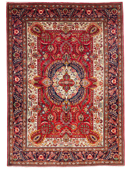 Tappeto Tabriz Persia marrone giallo 203x285