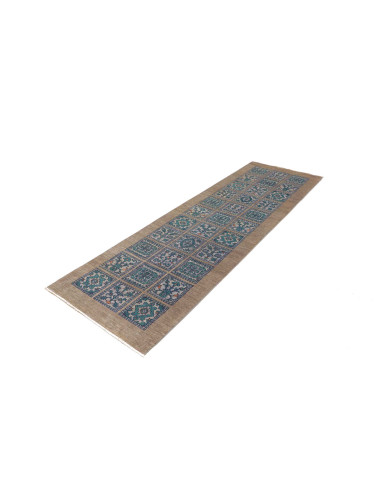 Tappeto Bakhteari Pakistan bianco grigio 77x237