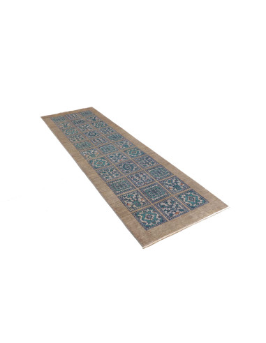 Tappeto Bakhteari Pakistan bianco grigio 77x237