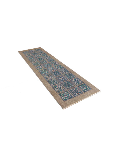 Tappeto Bakhteari Pakistan bianco grigio 77x237