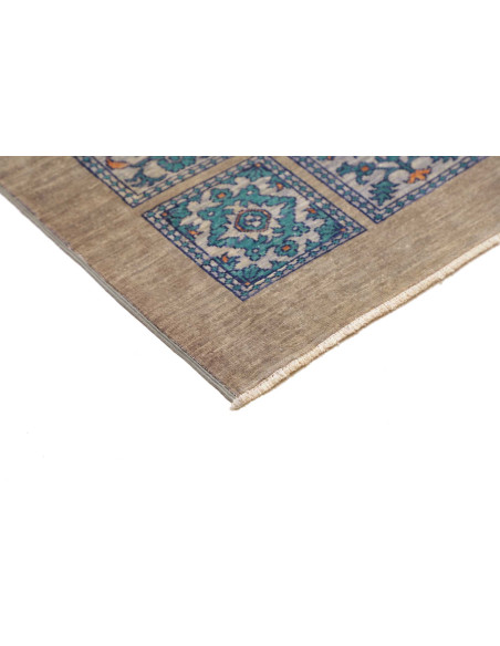 Tappeto Bakhteari Pakistan bianco grigio 77x237