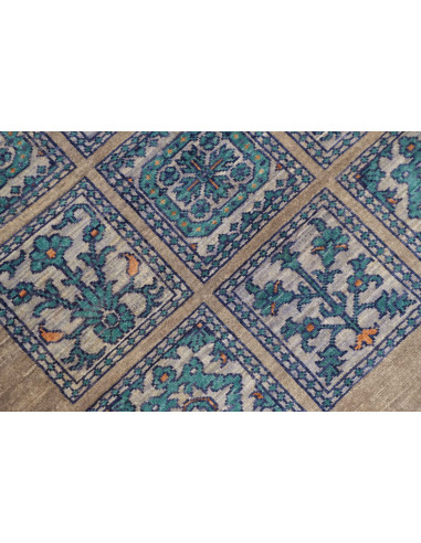 Tappeto Bakhteari Pakistan bianco grigio 77x237