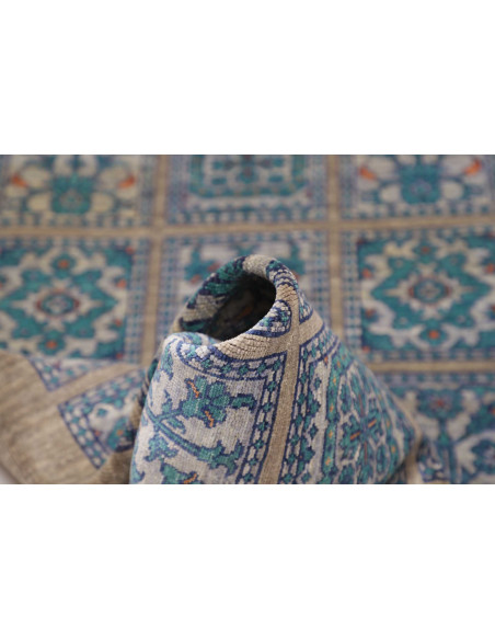 Tappeto Bakhteari Pakistan bianco grigio 77x237