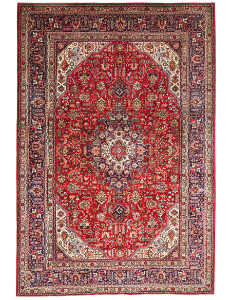 Tappeto Tabriz Persia marrone blu 200x298