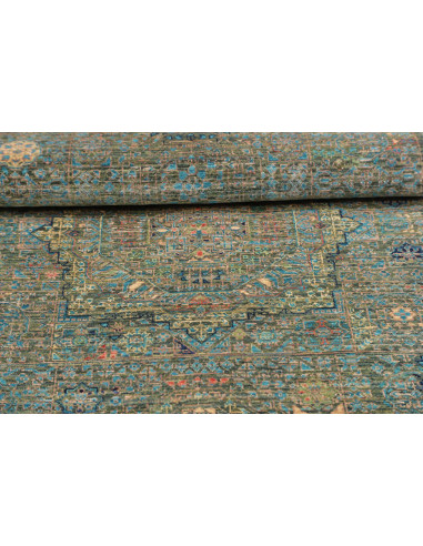 Tappeto Mamlouk Pakistan 79x122 Verde Petrolio