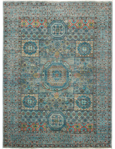 Rug Mamlouk Pakistan 148x199 Aqua Teal Celadon