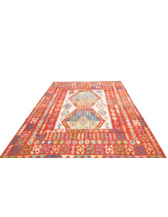 Tappeto Kilim Afghanistan 211x290 Rosso Arancio 2