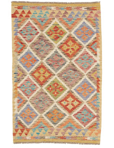 Rug Kilim Afghanistan maroon sky blue 83x127