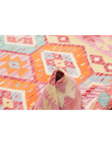 Rug Kilim Afghanistan 121x184 Pink Sky Blue Ora