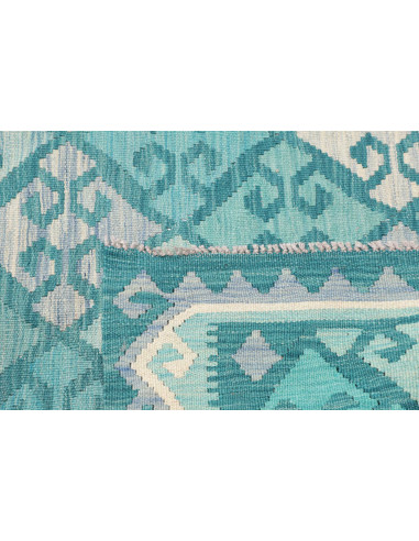Tappeto Kilim Afghanistan 106x161 Azzurro Turch