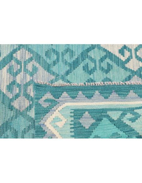 Tappeto Kilim Afghanistan 106x161 Azzurro Turch