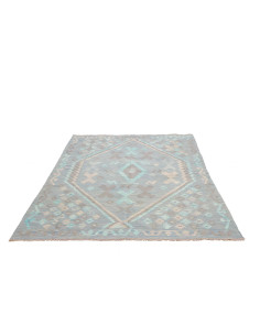 Tappeto Kilim Afghanistan 149x192 Azzurro Celes 2