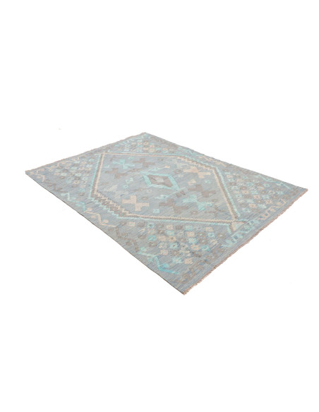 Rug Kilim Afghanistan 149x192 Sky Blue Light Gr