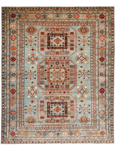 Tappeto Kazak Fine Pakistan 246x300 Azzurro Cie