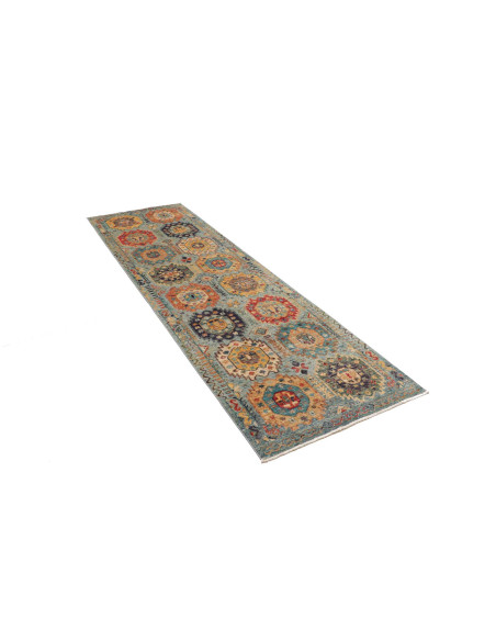 Rug Tribal Pakistan maroon grey 82x273