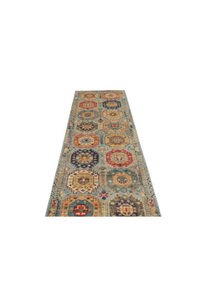 Rug Tribal Pakistan maroon grey 82x273