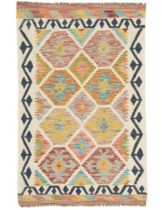 Rug Kilim Afghanistan maroon grey 80x124