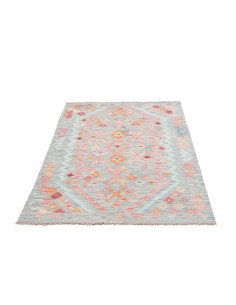Tappeto Kilim Afghanistan 104x153 Celeste Pesca 2