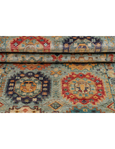 Tappeto Tribal Pakistan marrone grigio 82x273