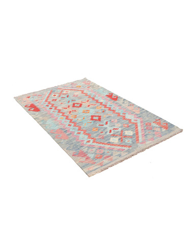 Tappeto Kilim Afghanistan 103x155 Blu Chiaro Ro