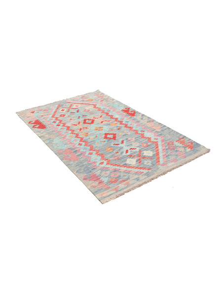 Tappeto Kilim Afghanistan 103x155 Blu Chiaro Ro