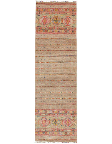 Rug Rubin Pakistan 83x289 Beige Red Sage Gold