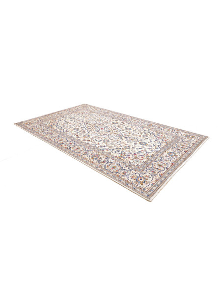 Tappeto Kashan Persia 198x297 Avorio Blu Oro Ro