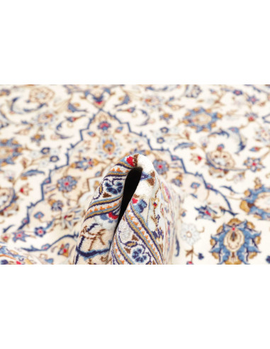 Tappeto Kashan Persia 198x297 Avorio Blu Oro Ro