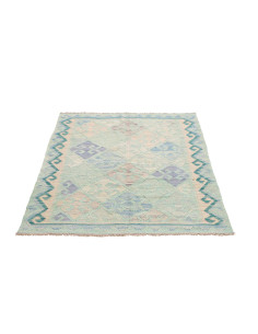 Rug Kilim Afghanistan 103x144 Light Aqua Ivory 2