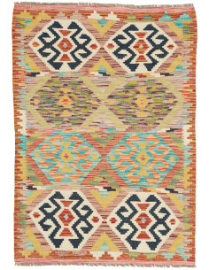 Rug Kilim Afghanistan maroon grey 82x119