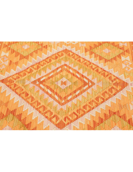 Tappeto Kilim Afghanistan 101x143 Arancio Giall