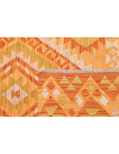 Tappeto Kilim Afghanistan 101x143 Arancio Giall