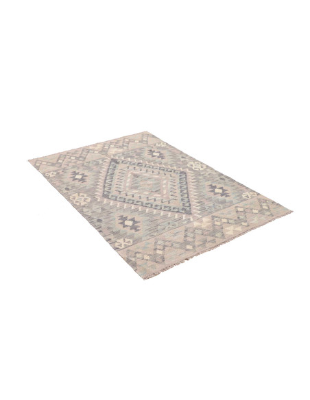 Tappeto Kilim Afghanistan 101x150 Grigio Chiaro