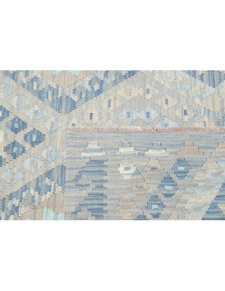 Tappeto Kilim Afghanistan 130x176 Blu Vario Azz