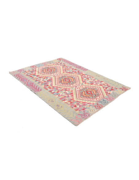 Tappeto Kilim Afghanistan 125x170 Blu Chiaro Ro