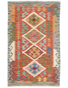 Rug Kilim Afghanistan maroon grey 82x131
