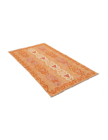 Tappeto Kilim Afghanistan 102x168 Arancione Zaf