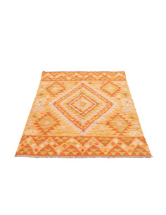 Tappeto Kilim Afghanistan 101x144 Arancione Gia 2