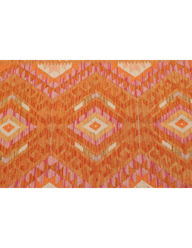 Tappeto Kilim Afghanistan 101x153 Arancio Rosa