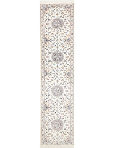 Tappeto Nain 6la Persia 87x400 Avorio Blu Navy