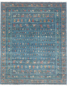 Rug Rubin Pakistan 248x305 Petrol Teal Terracot