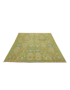 Tappeto Kilim Afghanistan 150x202 Verde Beige B 2